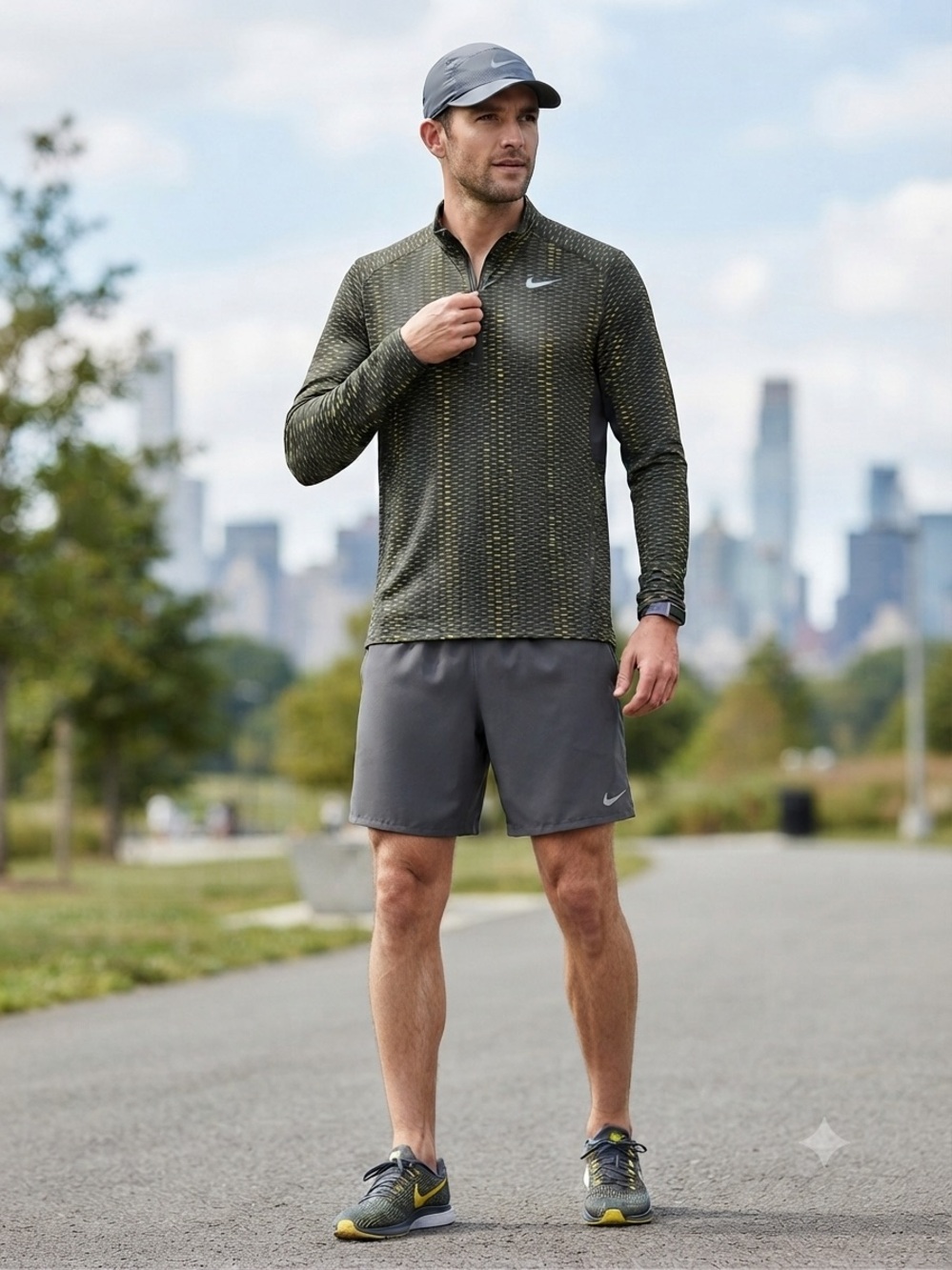 Nike Black & Yellow Dri-FIT Half-Zip Training Top